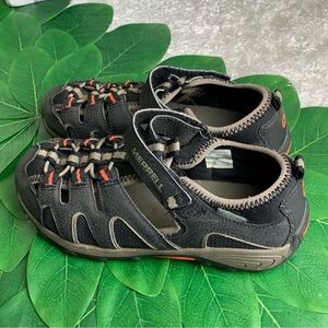 Merrell Hydro Hiker Sandals – Black & Gray Outdoor Water Shoes – Toddler Size 2W